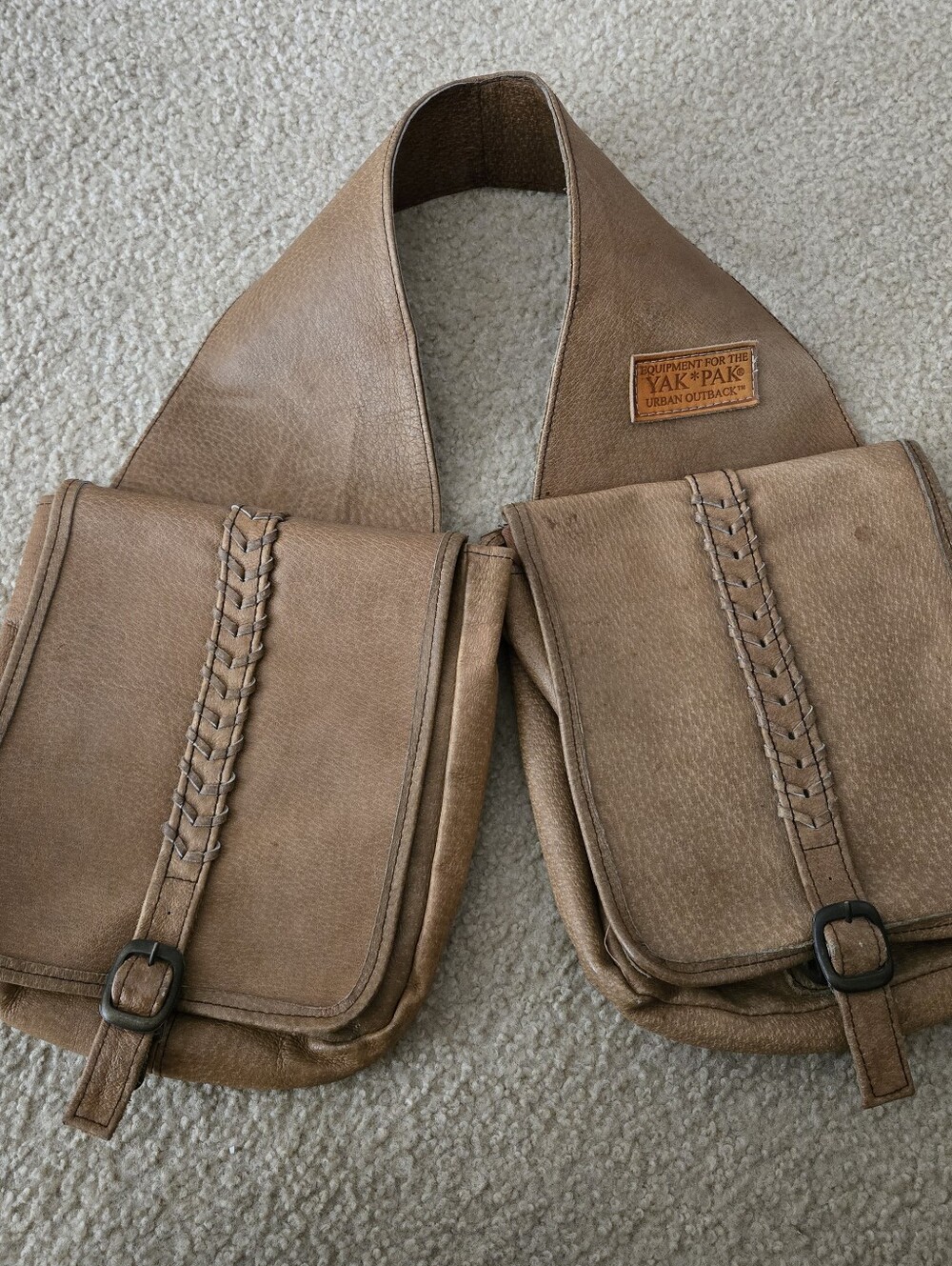 YAK PAK Leather Saddle Bag Vintage
